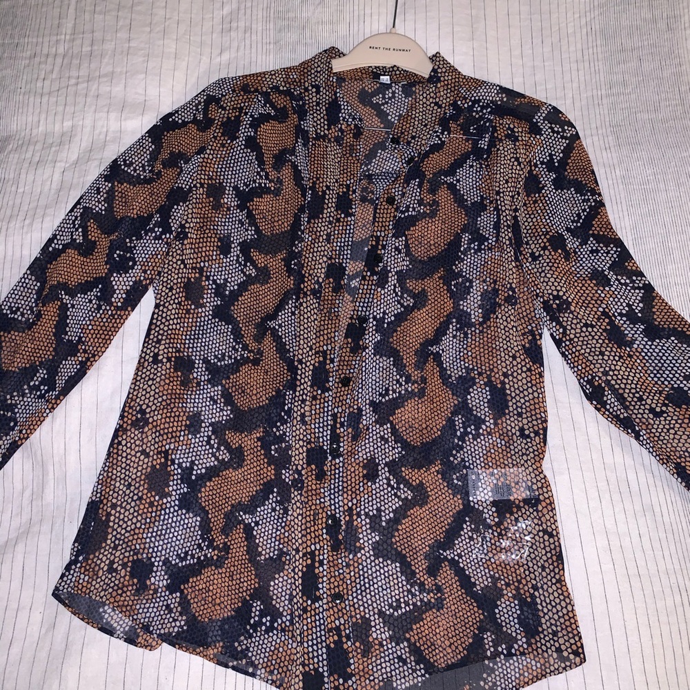 Warehouse Button Down Blouse